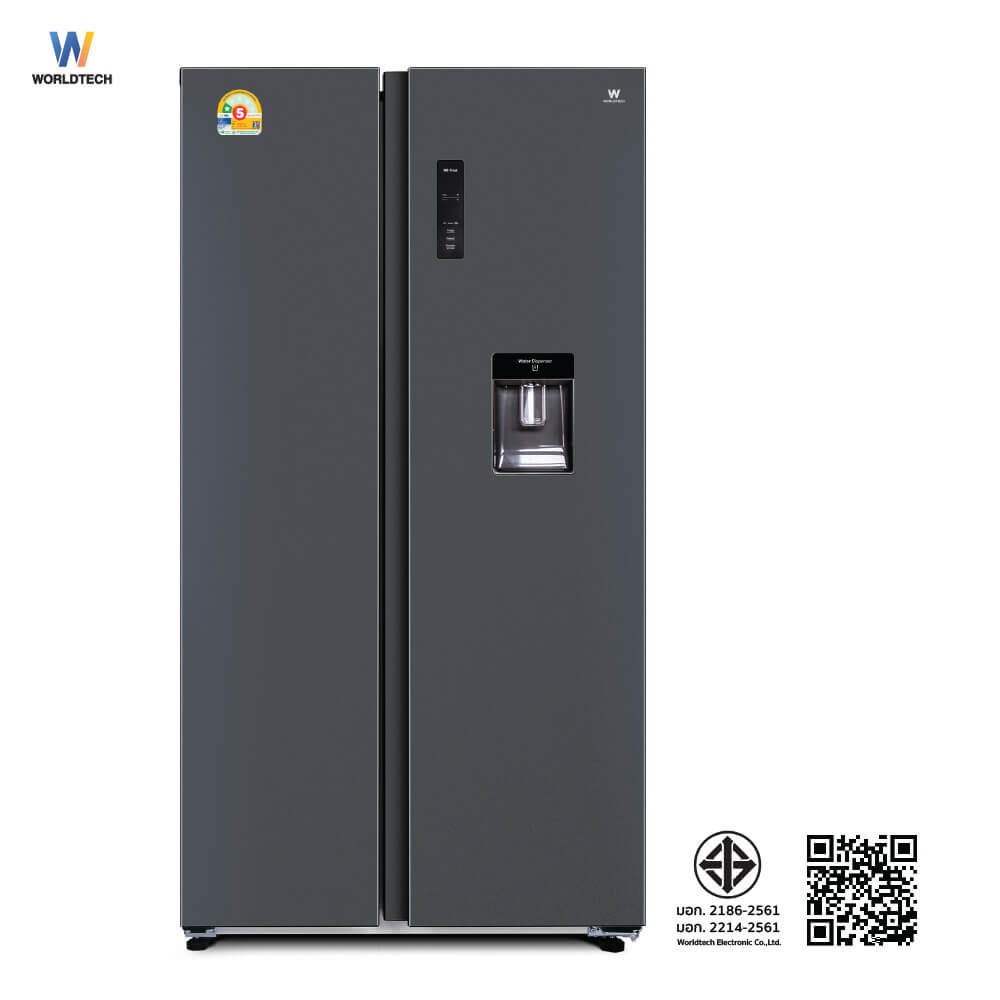 ตู้เย็น SIDE BY SIDE WORLDTECH รุ่น WT-MRF-560W_SIL ขนาด 18.6 คิว ความจุ 525 ลิตร สีเงิน_9